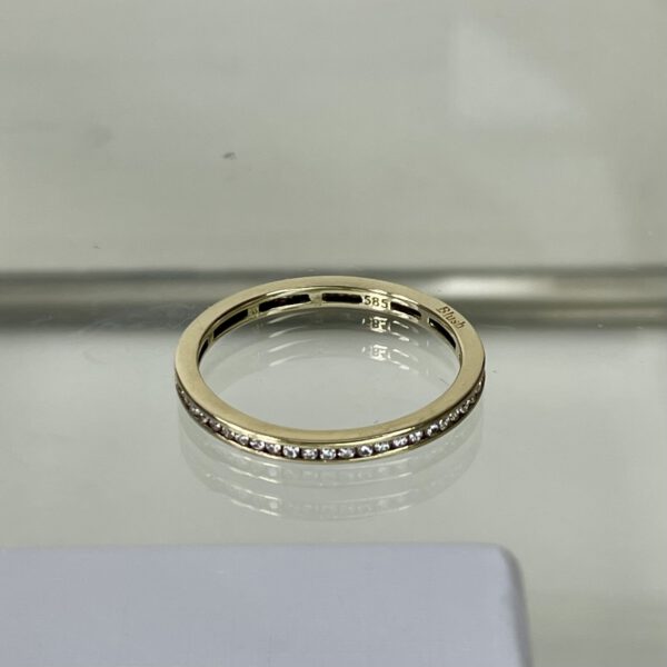 14k Blush ring met zirkonia steentjes - Afbeelding 2