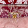 Vintage 18 karaat gouden ring met Rozenkwarts en Citrien