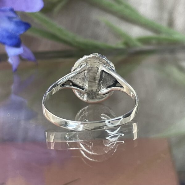 Zilveren ring met zwarte Onyx (maat 18,5) - Afbeelding 2