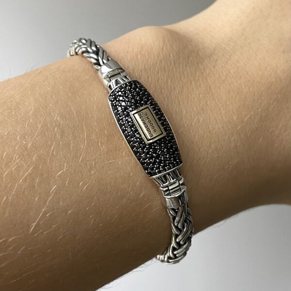 Buddha to Buddha armband Katja XS Black Spinel 14k Limited Edition (18 cm) - Afbeelding 5